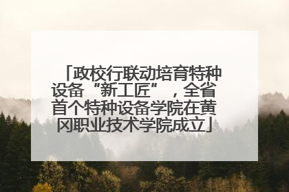 政校行联动培育特种设备“新工匠”，全省首个特种设备学院在黄冈职业技术学院成立